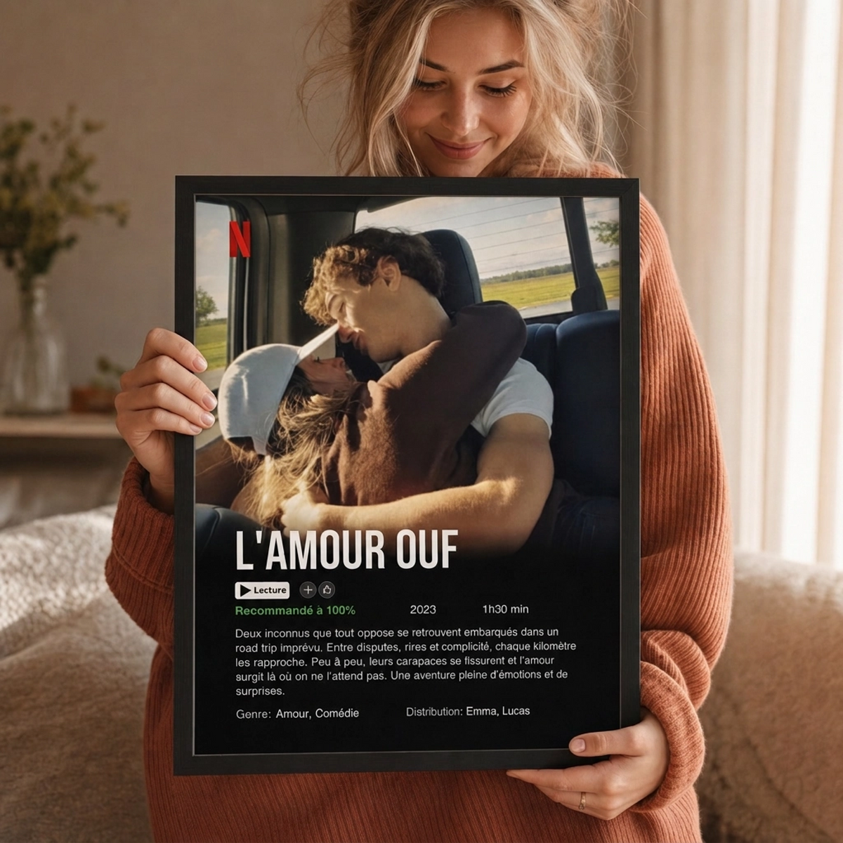 Affiche Netflix Personnalisée avec Photo | Paris Lovers
