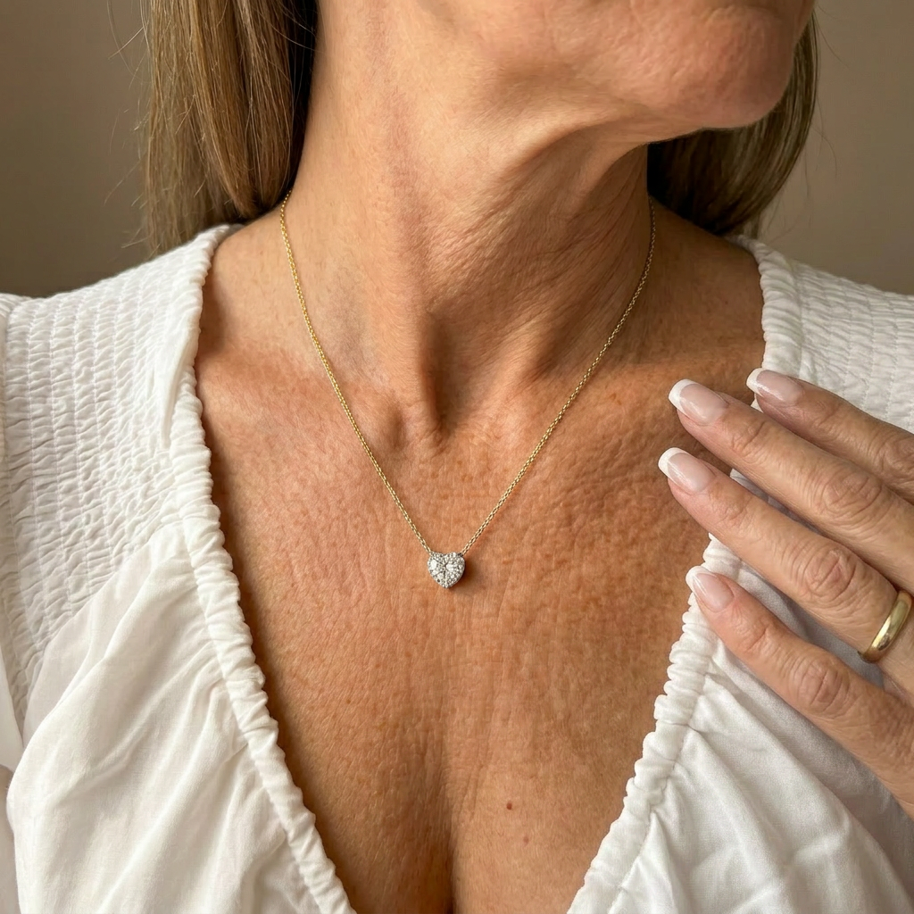 Cofanetto Luminoso "Alla Mia Mamma" · Collana Cuore con Biglietto