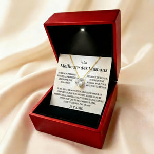 Coffret Collier À la Meilleure des Mamans finition argent